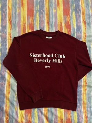 Bershka sweatshirt used, burgundy, size M