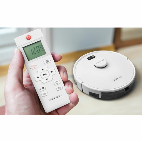 Rohnson Mamba Robot Vacuum Like New with Mapping and Wi-Fi White