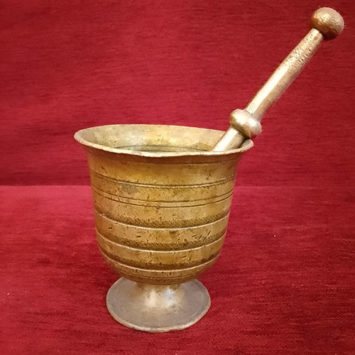 Bronze traditional mortar used