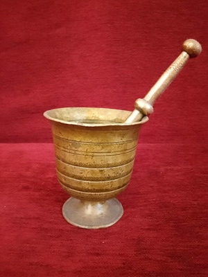 Bronze traditional mortar used
