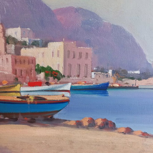 Oil painting signed by Dimitris Antoniou like new