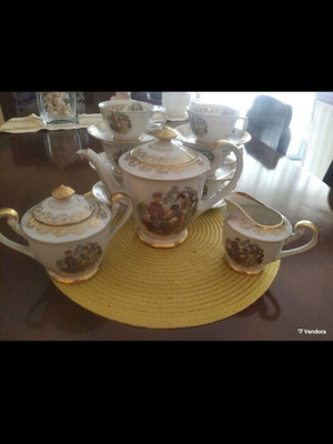 Vintage complete tea set 1950 like new, Japan porcelain