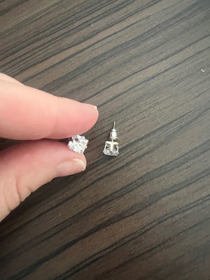 Earrings new with zircon stones unworn