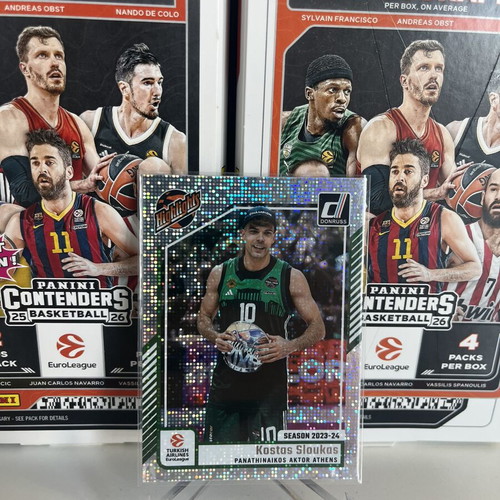 Kostas Sloukas Highlights Press Proof Laser Card 2024-25 Panini Donruss