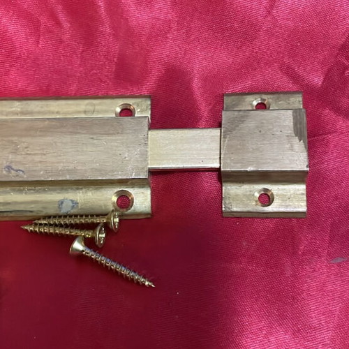 Solid brass safety bolt new with screws