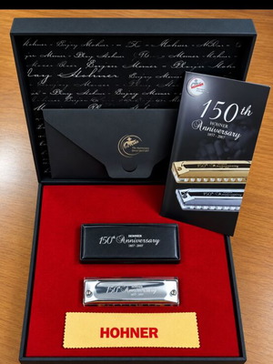 Hohner 150th Anniversary Chrome Edition φυσαρμόνικα, αριθμός 1824/1857