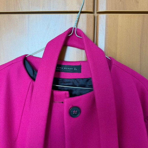 Zara coat like new, pink, size L