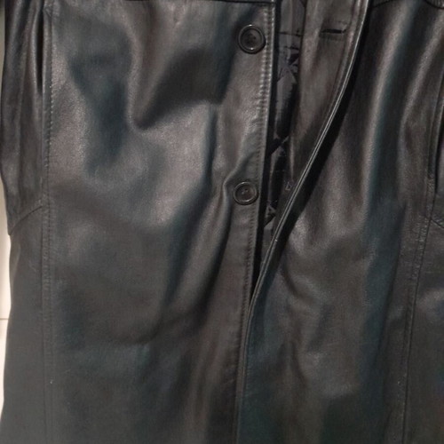 Leather men's trench coat Pelle su Pelle by I Matti XL like new, black