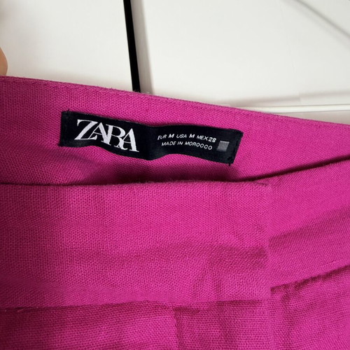 Zara linen shorts pink medium women's used