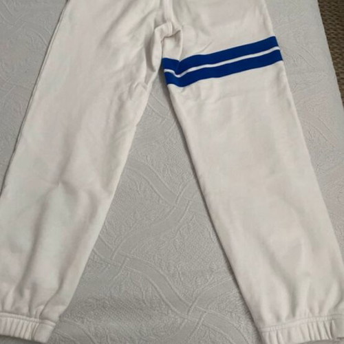 Lacoste joggers white with blue stripe