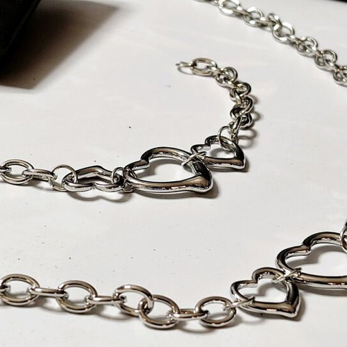 Theree Hearts Jewelry Set new, stainless steel pendant and bracelet