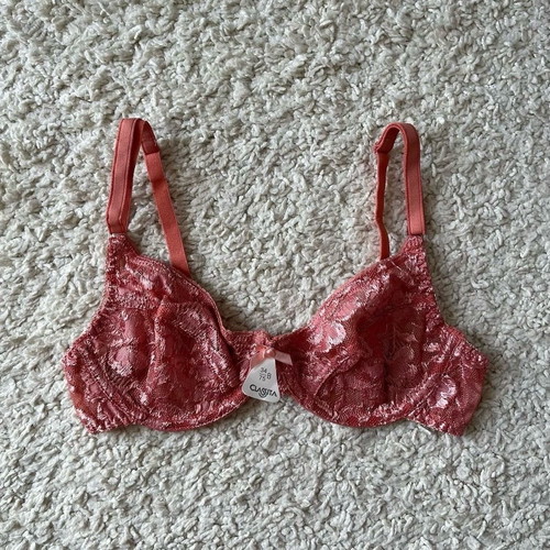 Bra 75B pink lace new