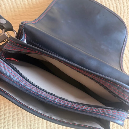 Samsonite vintage shoulder bag used, black and gray