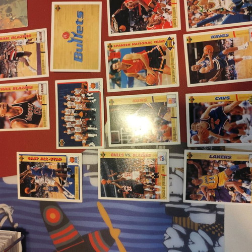 Lot vintage 38 cards Upper Deck NBA 1992 used