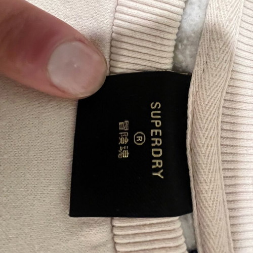 Superdry Hoodie size Medium No38 new beige cotton sweatshirt