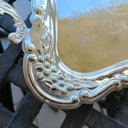 Twin Bird Osaka Japan serving tray like new, silver-plated with handles
