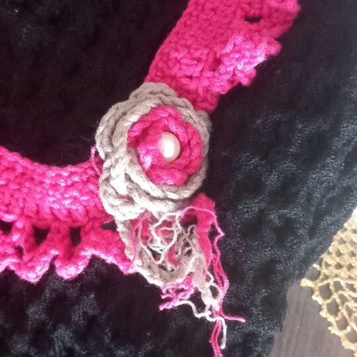 Knitted necklace handmade