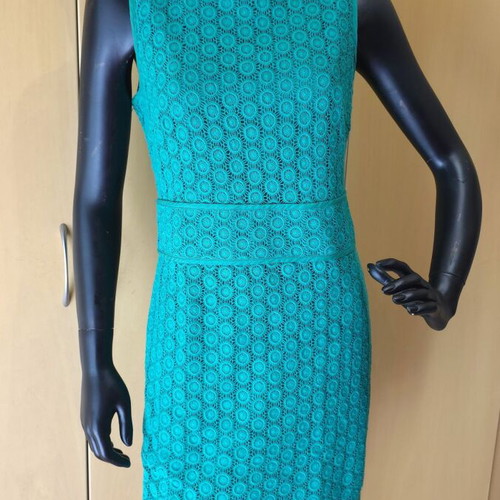 Mango lace dress, green, size L