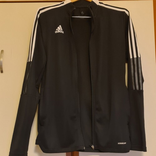 Adidas jacket medium black and white like new with side pockets