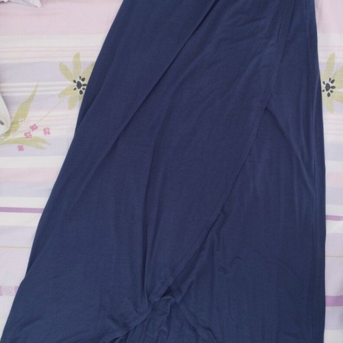 Celestino long blue elastic asymmetric skirt like new, size L