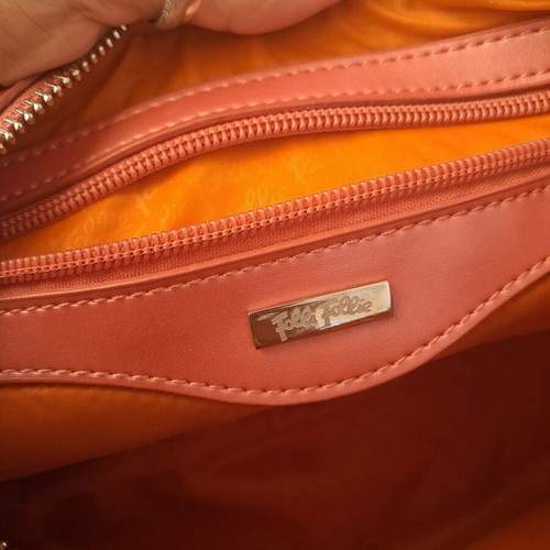 Folli Follie Shoulder Bag like new, pink with embossed logo
