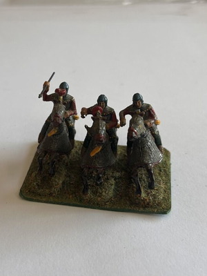 Metal Miniature Warriors Set of 3 Used Hand-Painted Historical Figures