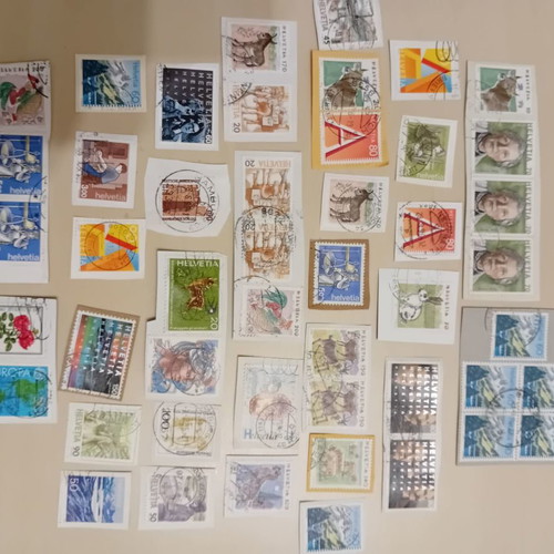 Swiss stamps on envelope