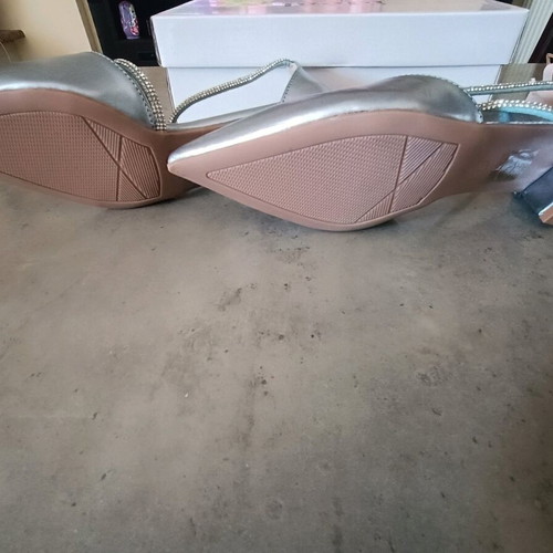 Low heels new size 38 silver