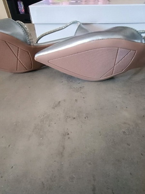 Low heels new size 38 silver