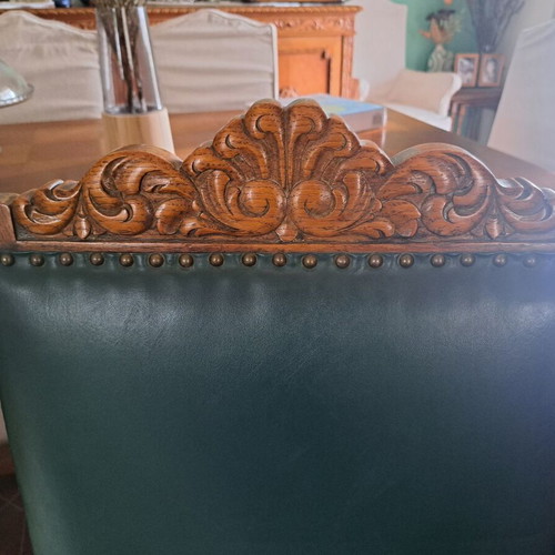 Antique carved chairs set of 6 used, handmade