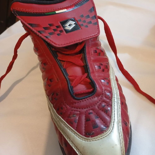 Lotto Sheva Pro vintage football shoes used, size EU44, red and silver