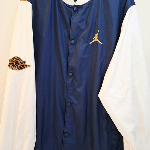 Jordan All Star Varsity Jacket Large like new, white and blue