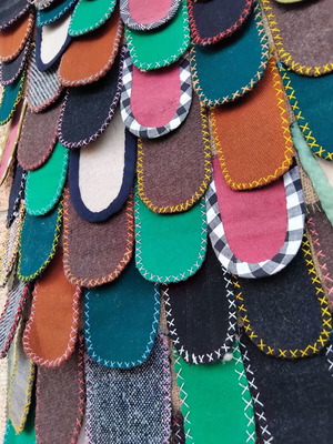 Χειροποίητο vintage χαλάκι Penny Rug διακόσμηση τοίχου σαν καινούργιο