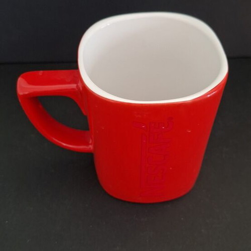 Nescafe ceramic mug like new, red embossed logo, 250ml
