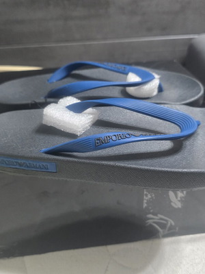 Emporio Armani flip flops new, size 40, black