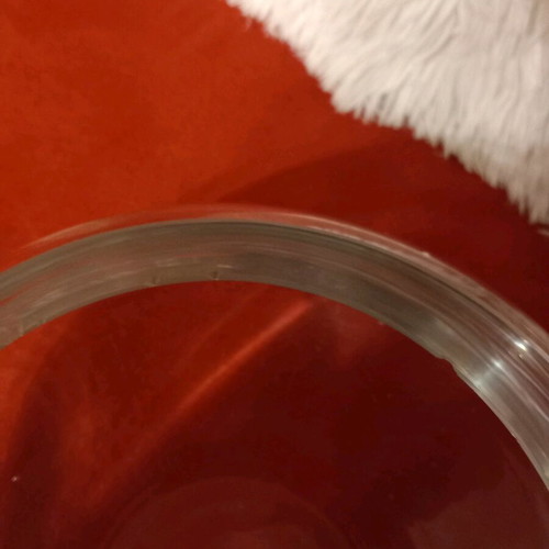Vintage Krosno fondue bowl like new solid crystal