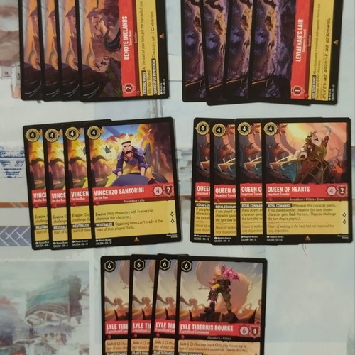 Disney Lorcana Wilds Unknowns Ruby cards rare lot, like new