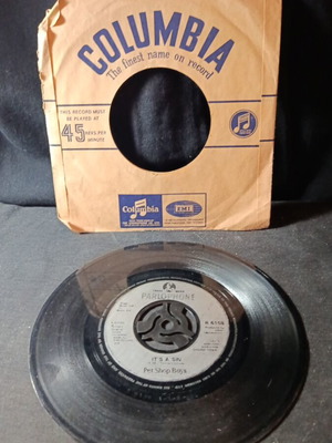 Pet Shop Boys It's a Sin 45 RPM винил сингъл