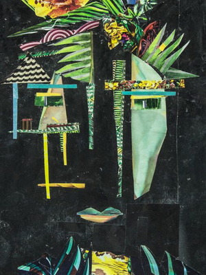 Modern art collage print 21x29 on high-quality paper, new