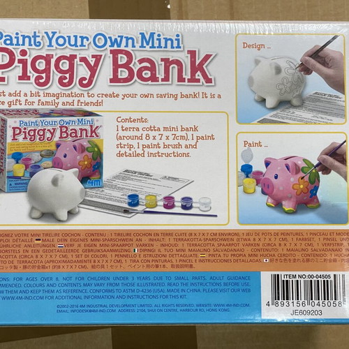 Paint Your Own Mini Piggy Bank craft kit