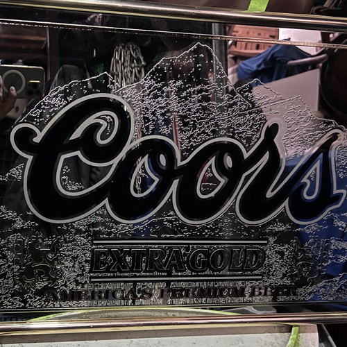 Coors bier mirror like new, dimensions 65x44.6 cm