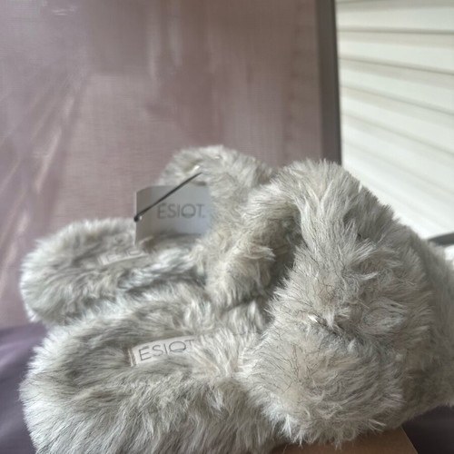 Esiot slippers gray new, furry, size 39