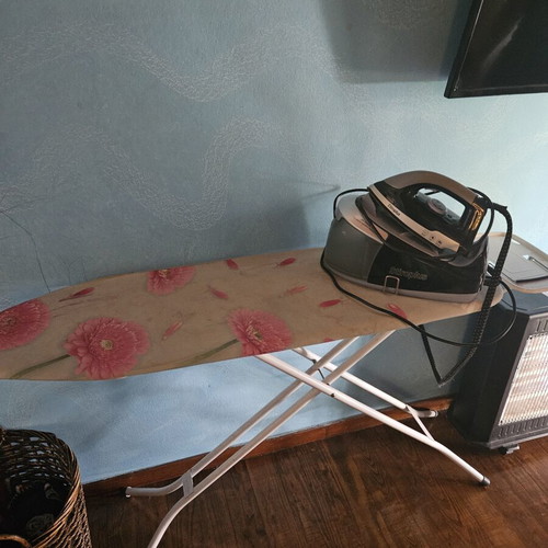 Iron with ironing board