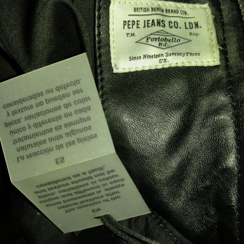 Pepe Jeans pilot leather jacket, black, size S-M