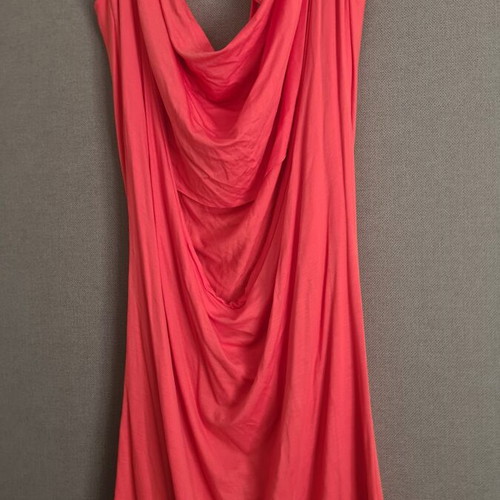 Coral mini dress with open back