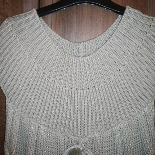 Sleeveless knitted dress like new, silver, Rodi