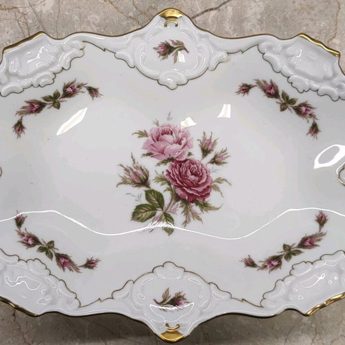 Kaiser Bavaria Moosrose platter like new with gold details
