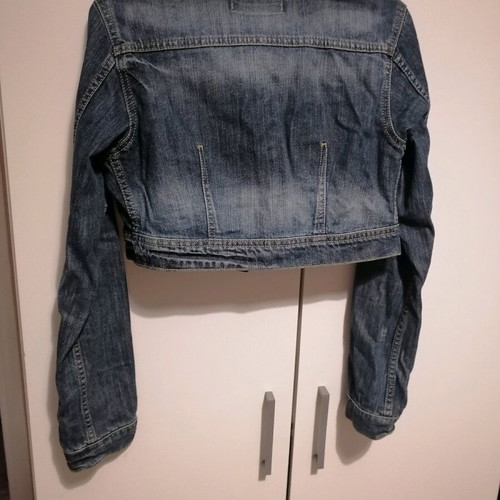 Denim crop jacket like new, blue, size S