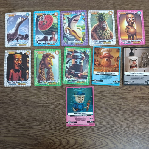 Brainrots cards used, pack of 11