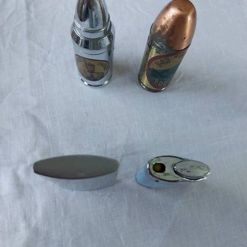 Vintage gas refillable lighters used, pack of 4